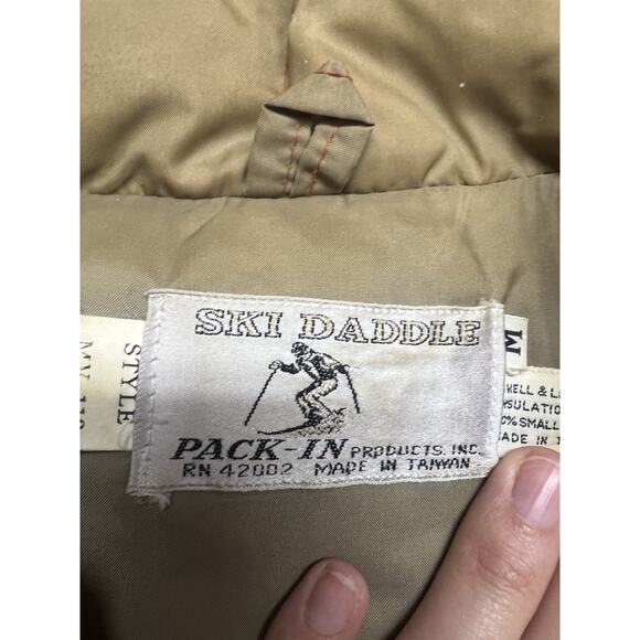 Vintage Ski Daddle Mens Puffer Vest Duck Down Size M Zip Front Alpine Gorpcore - Picture 7 of 14